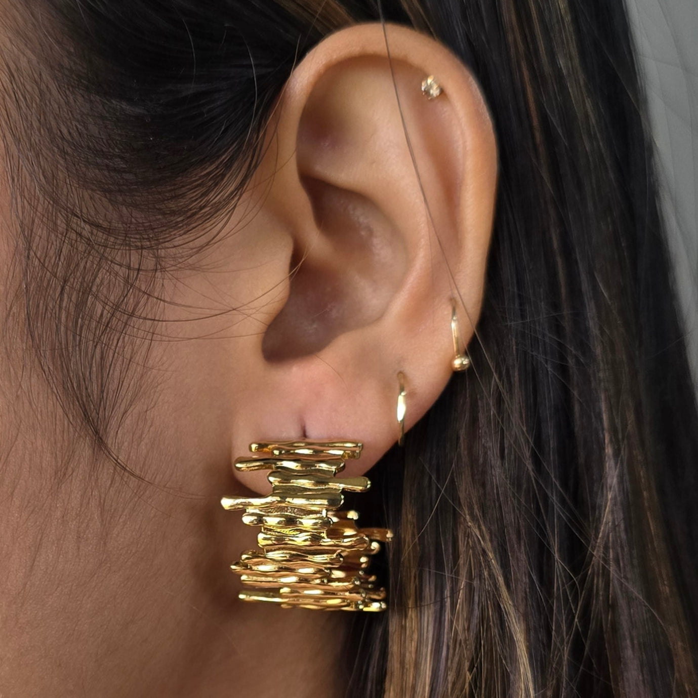 Ripple Edge Earrings