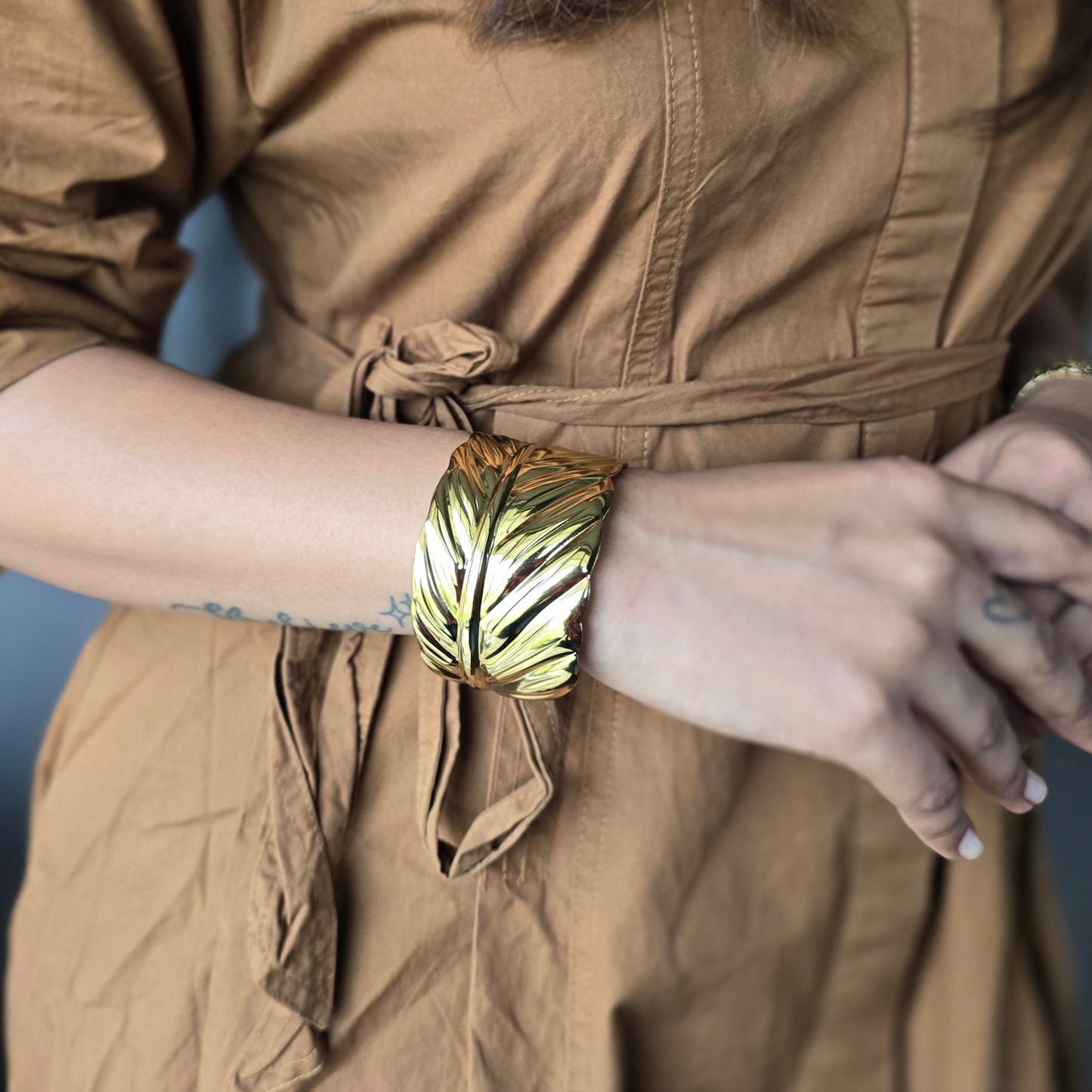 LeafLuxe Statement Cuff