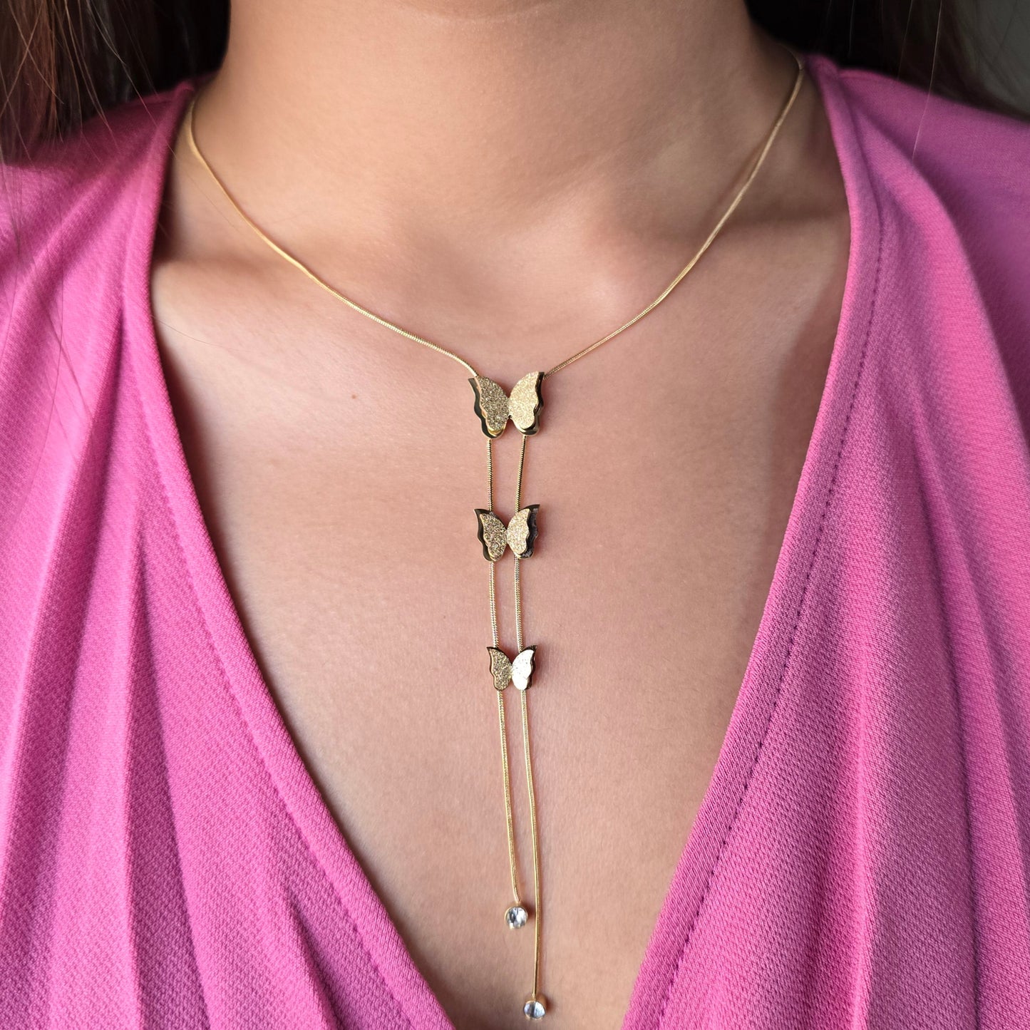 Butterfly Drizzle Necklace