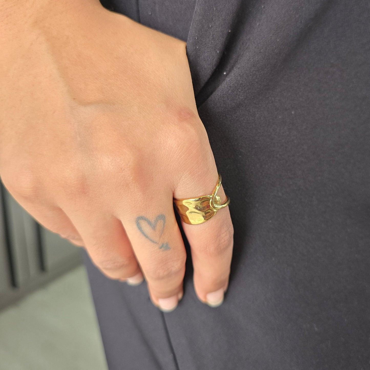 Golden Loop Ring