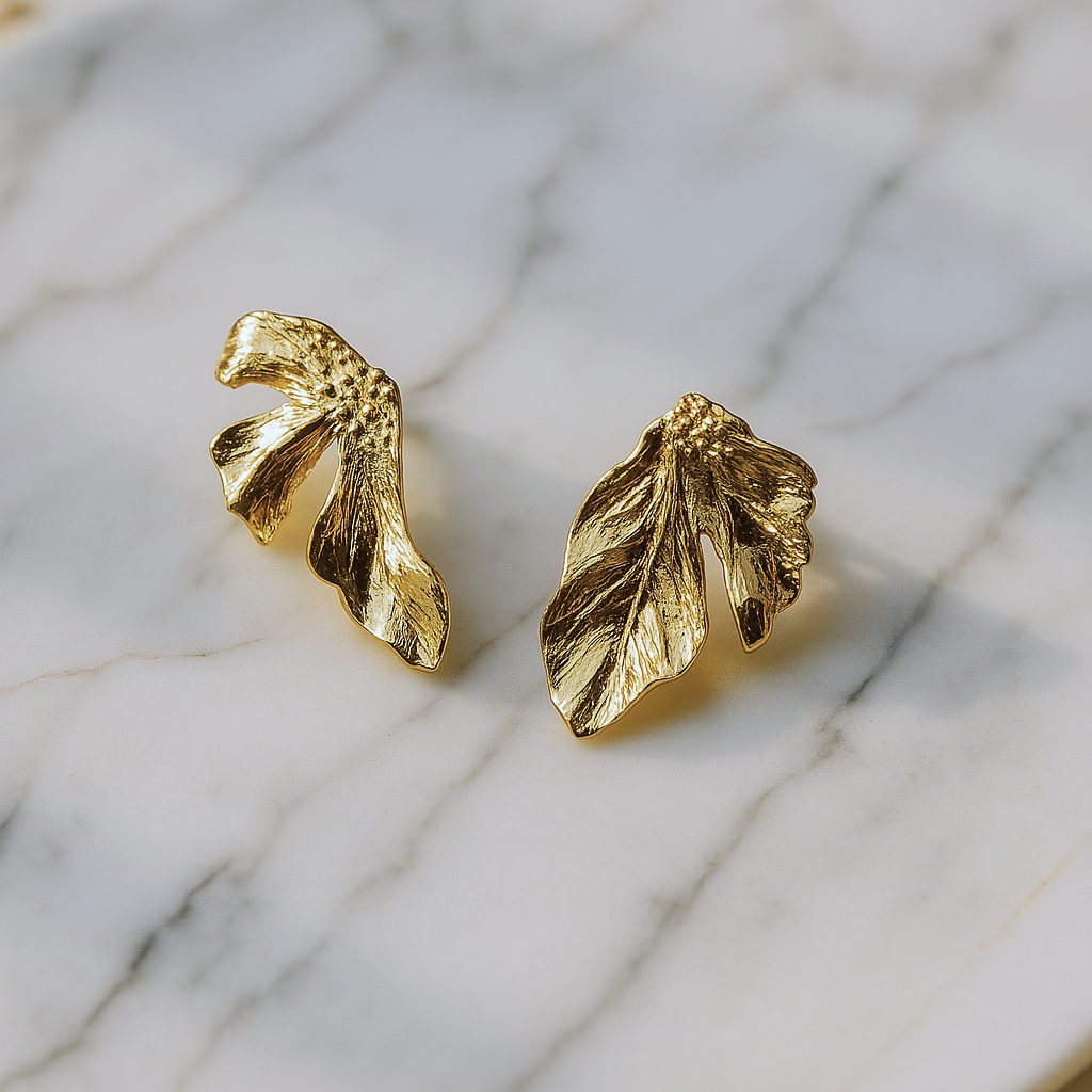 Golden Fern Earrings