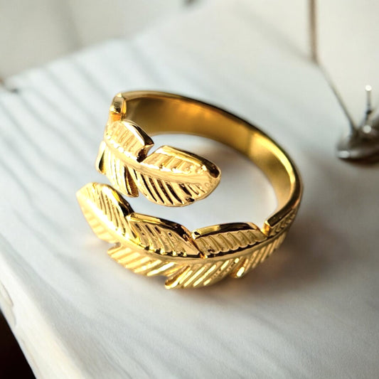 Golden Plume Ring