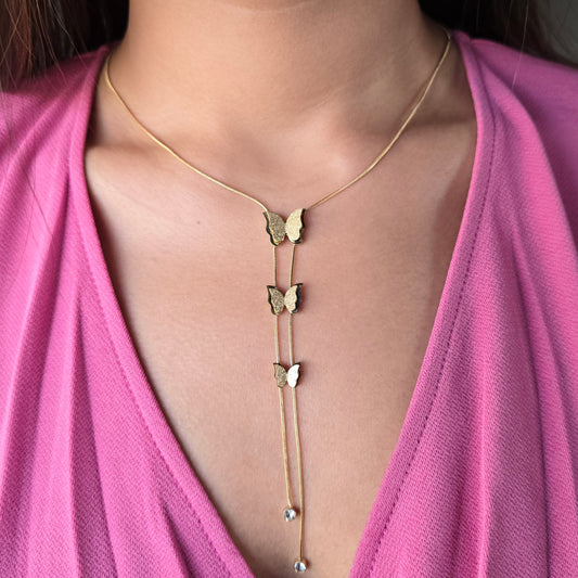 Butterfly Drizzle Necklace