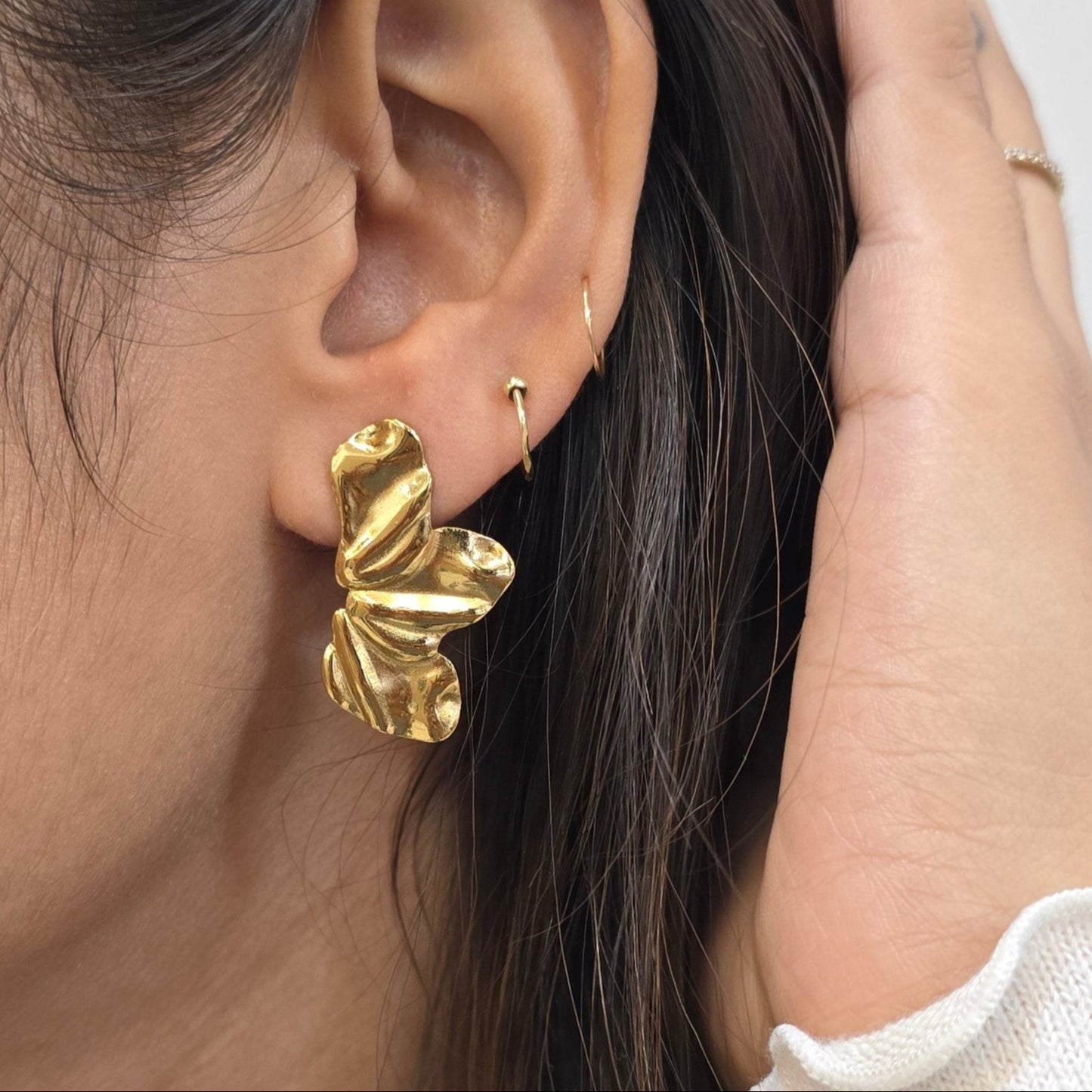 Twist Of Gold Earrings