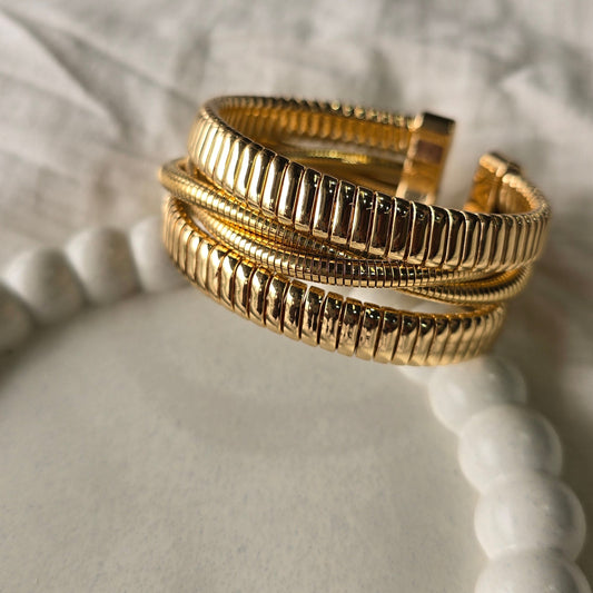 Stacked Aura Statement Cuff