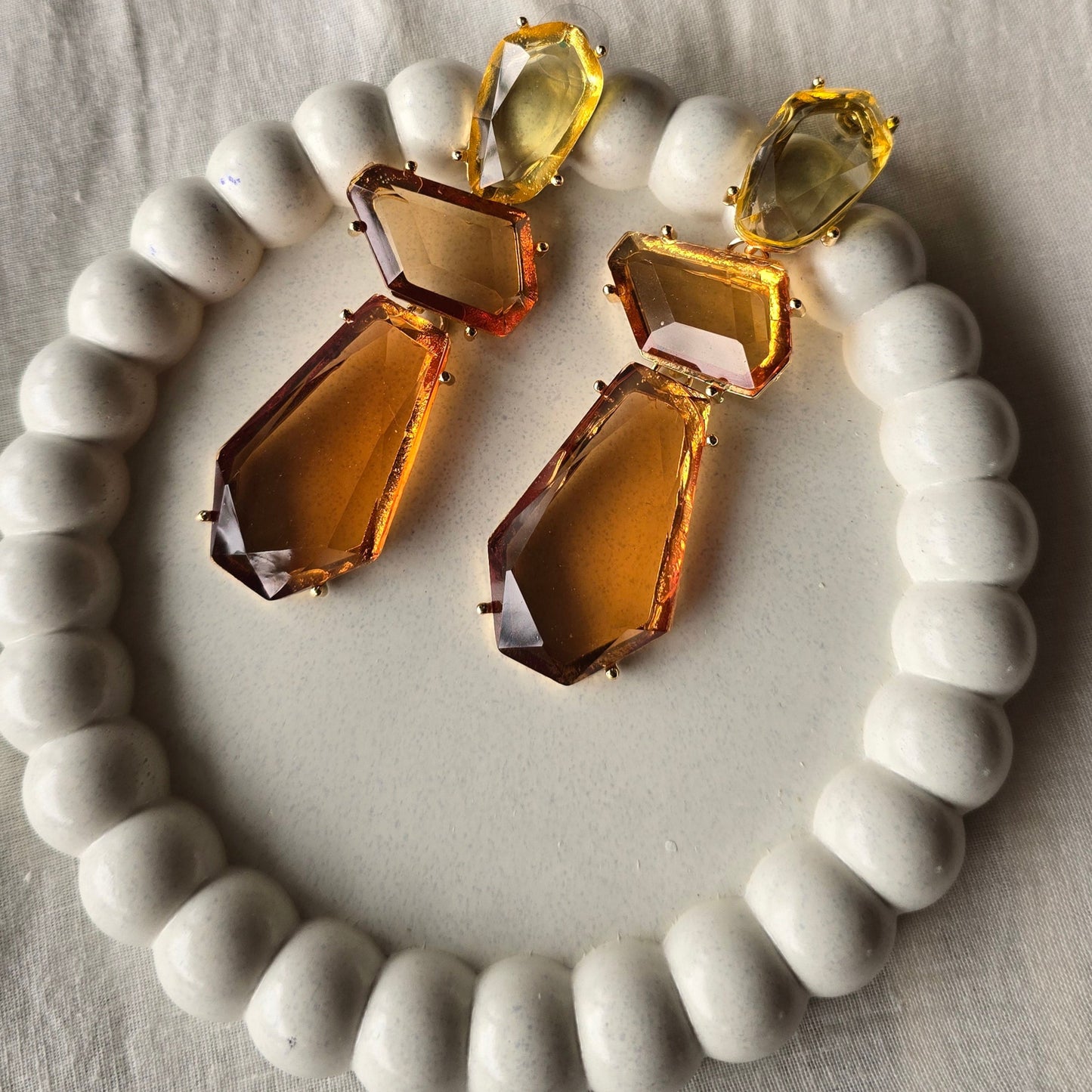 Amber Flame Earrings